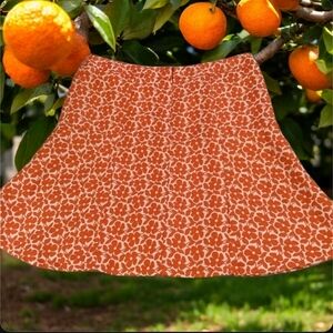 Jones New York Collections skirt flowers orange white size 12P like new …